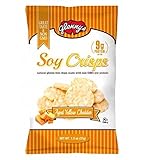 Glenny's Soy Crisps, Cheddar, 1.3-Ounce Bags (Pack of 24) (Packaging May Vary)