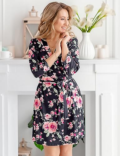 Image of Mommy and Me Robe and Swaddle Set | Maternity Robe Matching Baby Girl, Boy