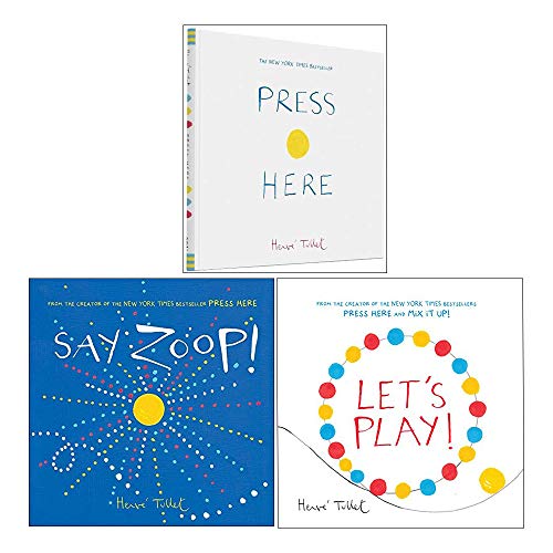 Herve Tullet Collection 3 Books Bundles (Press Here,Let's Play,Say Zoop!)