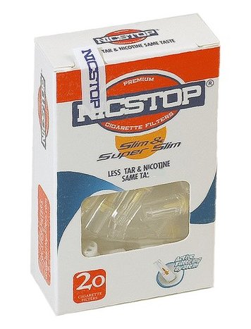NICSTOP Slim & Super Slim Cigarette Filters 1 Pack (20 Filters)