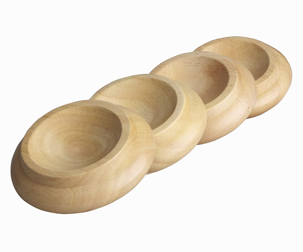 4 Pcs Solid Wood Upright Piano Caster Cups,Furniture Caster Cups,HilerPunk Sofas Beds Chairs Wheel Caster Cups Pads,with Non-Slip & Anti-Noise Felt Pads,for Hardwood Floor Protectors-Natural Wood - Image 3