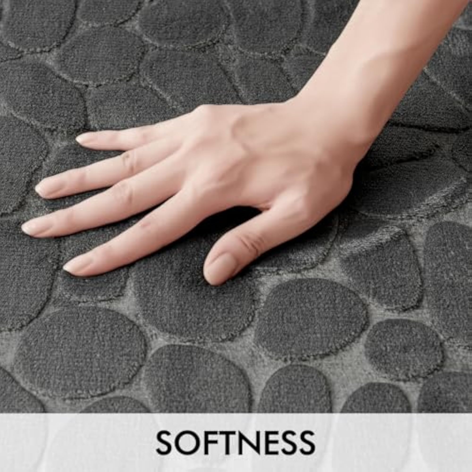 Memory Foam Non-Slip Bathroom Mat, Black