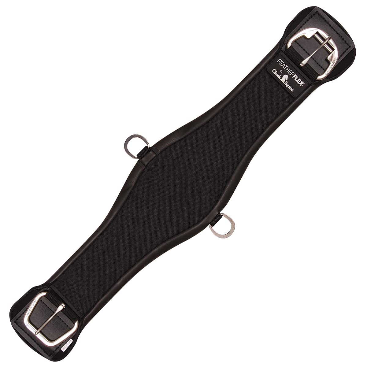 Classic Equine Feather Flex Roper Cinch, Color: Black, Size:28 (FFRCBK28)
