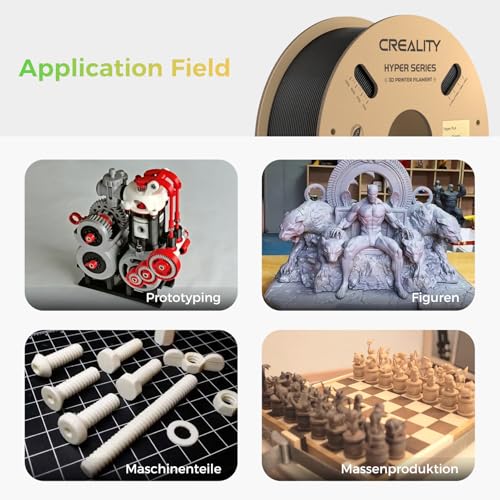 Image of Creality Hyper PLA Filament 2KG, Up to 600mm /s High Speed 3D Printer Filament PLA 1.75mm, No-Tangling Stronger Toughness Fit Most 3D Printers