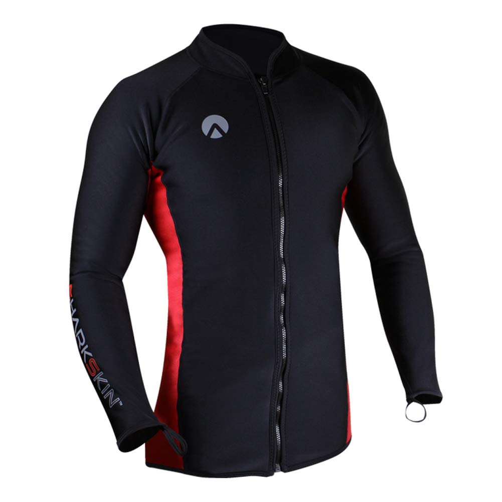Sharkskin Mens Chillproof Long Sleeve Rashguard with Full Zipper (X Small)
