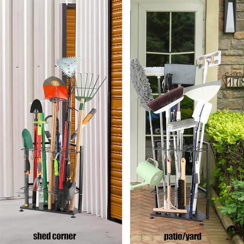 Uu-Major UU-MTSS Garden Tool Organizer For Garage Corner,Free Standing Yard Tools Rack Heavy Duty,Garage Organization And Storage Stand For Broom,Mop,Rakes,Shovel Holder thumb #5
