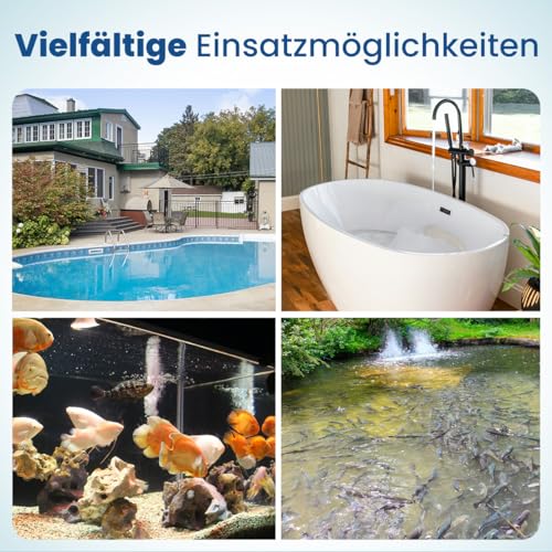 Newentor PoolThermometer - Funk Wasserthermometer Schwimmend– Aufgerüstete IPX8 Wasserdicht – Verbesserter Antennen - Turbo für 100m Reichweite durch Wände – Für Pool, Whirlpool und Aquarium-Weiß
