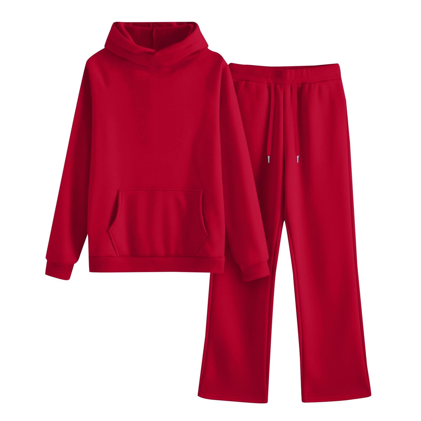 Generisch Damski dres do joggingu, domowy, zestaw treningowy, jednokolorowy, dwuczęściowy dres treningowy, dres rekreacyjny, bluza i spodnie do biegania, dres sportowy na wiosnę, jesień, zimę, zestaw