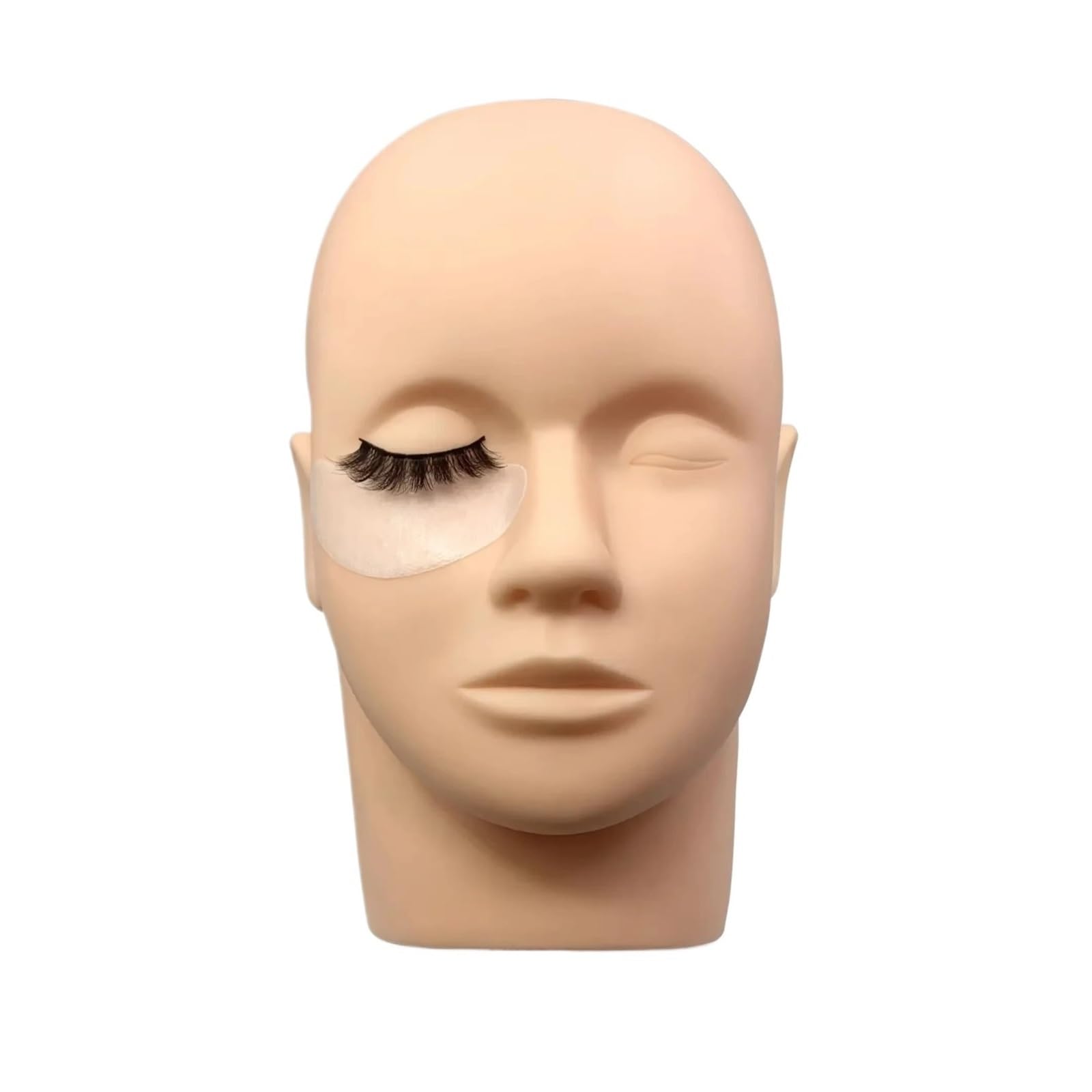 ZHSOAO 1 Set Silicone Eyelash Extension Training Mannequin Head For Beginners With Practice False Lashes Grafted Tools for Lash Extension Training