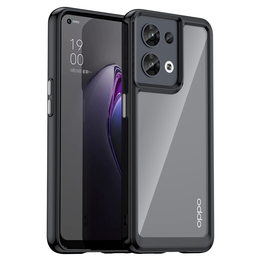 Cover SEAHAI Per Oppo Reno 8 Pro 5G (Reno8 PRO 5G): Custodia Ibrida Con Retro In Vetro Temperato Dipinto, Motivo Universo - 4