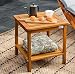 Casaria® Gartentisch Wetterfest Holz 2 Ablageflächen FSC®-Zertifiziert 80kg Belastbarkeit 45x45cm Balkon Garten Tisch Beistelltisch Gartenmöbel Akazie