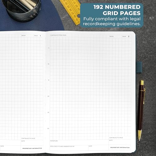 Carnet d'ingénierie Clever Fox bleu sarcelle rigide pour STEM