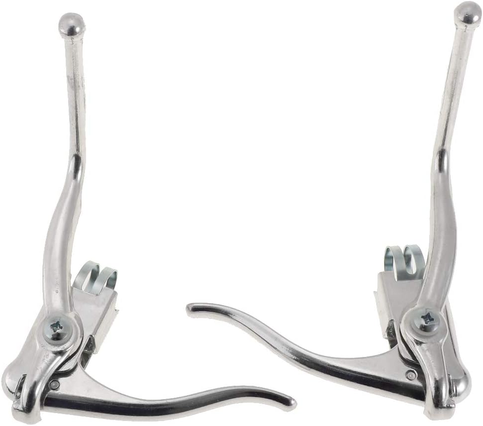 Baosity 1 Pair Classic Street Bike Security Twin Brake Levers Mountain Bicycle Brake Lever 22.2mm Handbrakes for Street Bike, Mountain Bike, Folding Bike