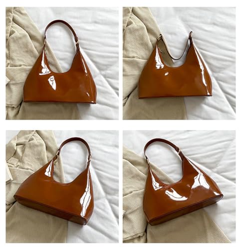 Bolso Hobo de Charol Pequeño para Mujer miniatura 4