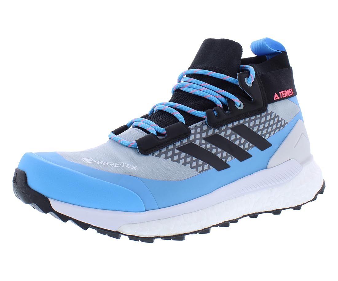 adidas Terrex Free Hiker Gore Tex Womens Shoes Size 9, Color: Magic Grey/Core Black/Sky Rush/Water Blue