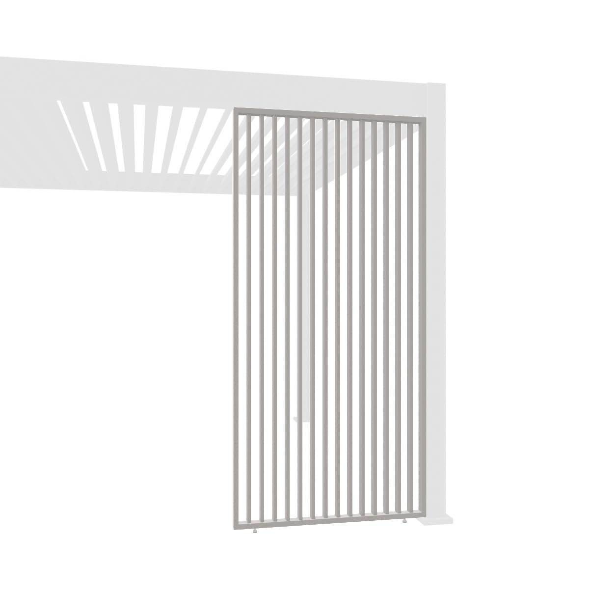 Weide Vertikale Lamellenwand Paneel Zubehör für Weide Pergola | Blatt-Design | Aluminium | Sand | 3 Breiten | Flexibler Sichtschutz und optimale Luftzirkulation - 123 cm Sand