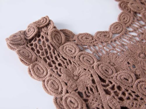 Image of Girls Crochet Vest Cardigan with Fringe V-Neck Sleeveless Boho Vest Hollow Out Cardigan