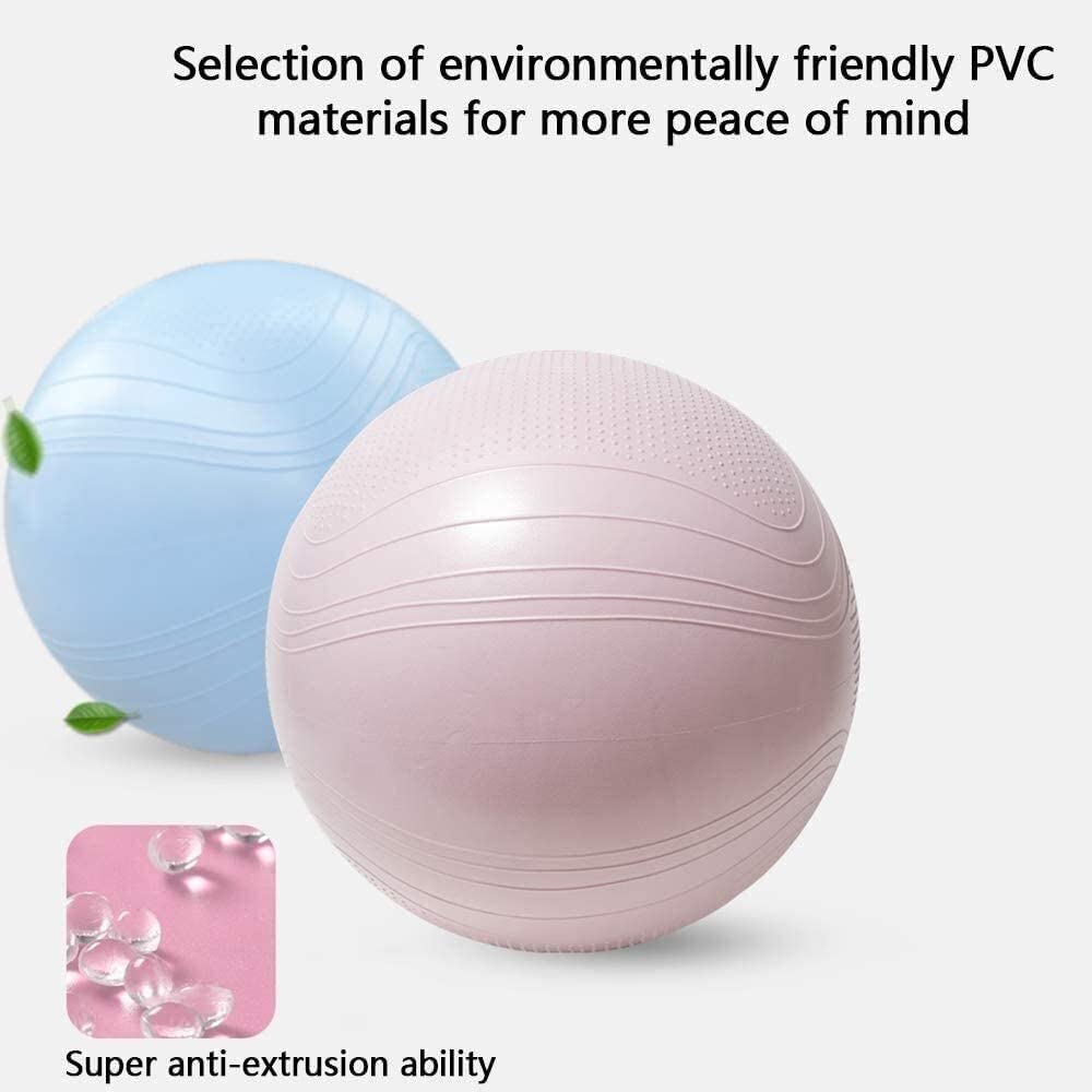 Piłka fitness Piłka do pilatesu Piłka do masażu cząstek jogi PVC Zagęszczona piłka porodowa, domowa siłownia Fitness Balance Pomoc porodowa(Blu)