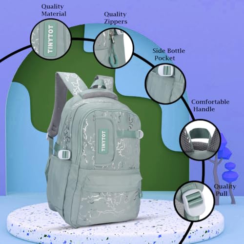 Image of Tinytot 30 Litre, Stylish & Trendy Water Resistant Hi Storage School Collage Travel Laptop Backpack Bag for Boys, Girls, Mens & Womens, 20 Inches (Black)