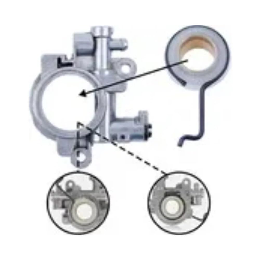 Kit ingranaggio a vite senza fine oliatore tubo olio adatto for motosega MS311 MS391 MS311C MS391C