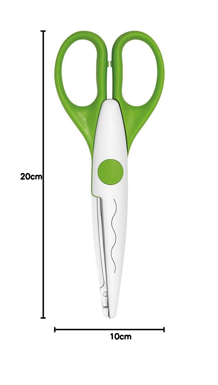 WEDO Forbici creative taglio ondulato 16 cm carta biglietti manico ergonomico zielony