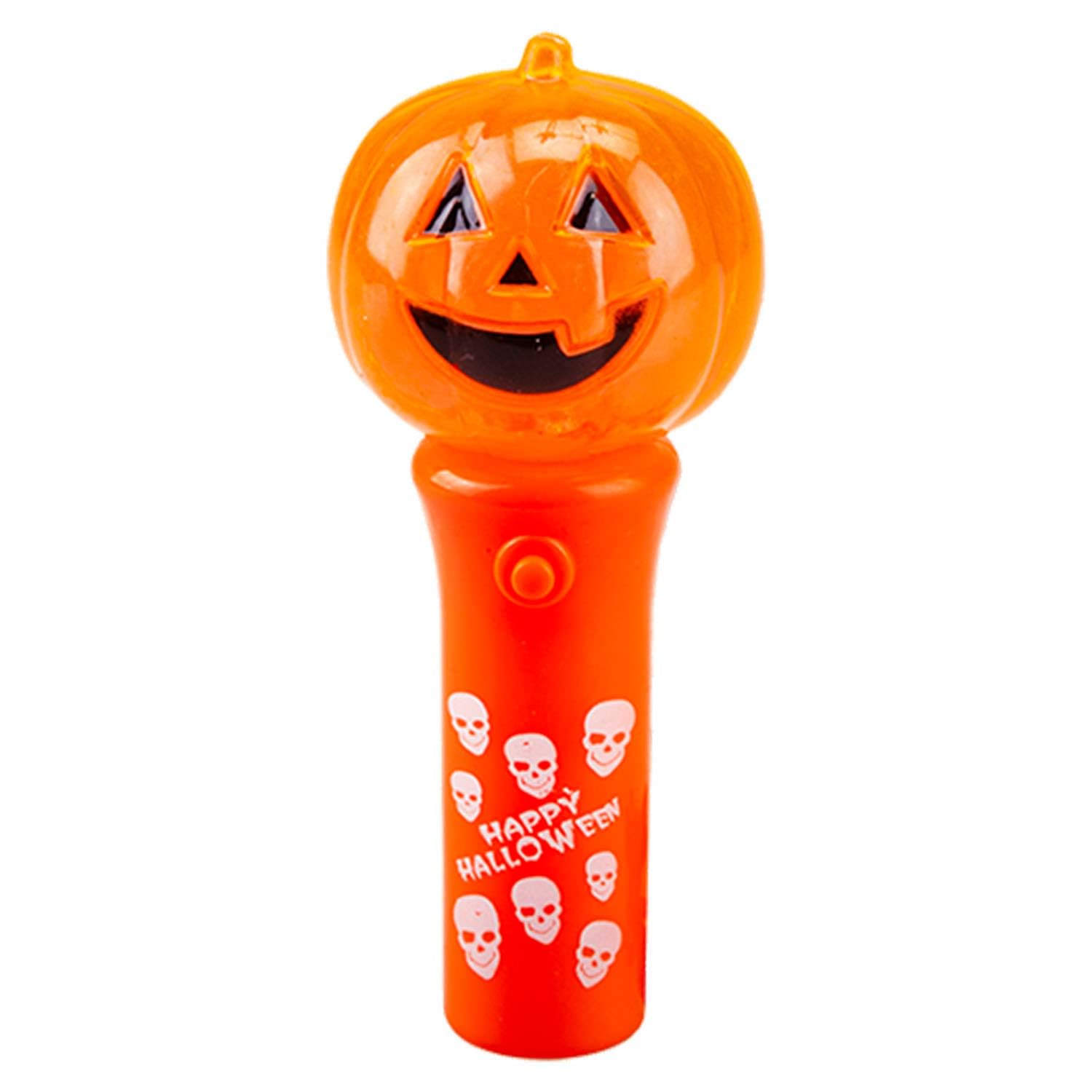 Vfm E-Store Pumpkin - Halloween Light Up Wand Accessory Halloween Party, Trick Or Treat Spooky Halloween Parties, Creepy, Fright, Costume, Fancy Dess Accessories And Props - 11. 3Cm