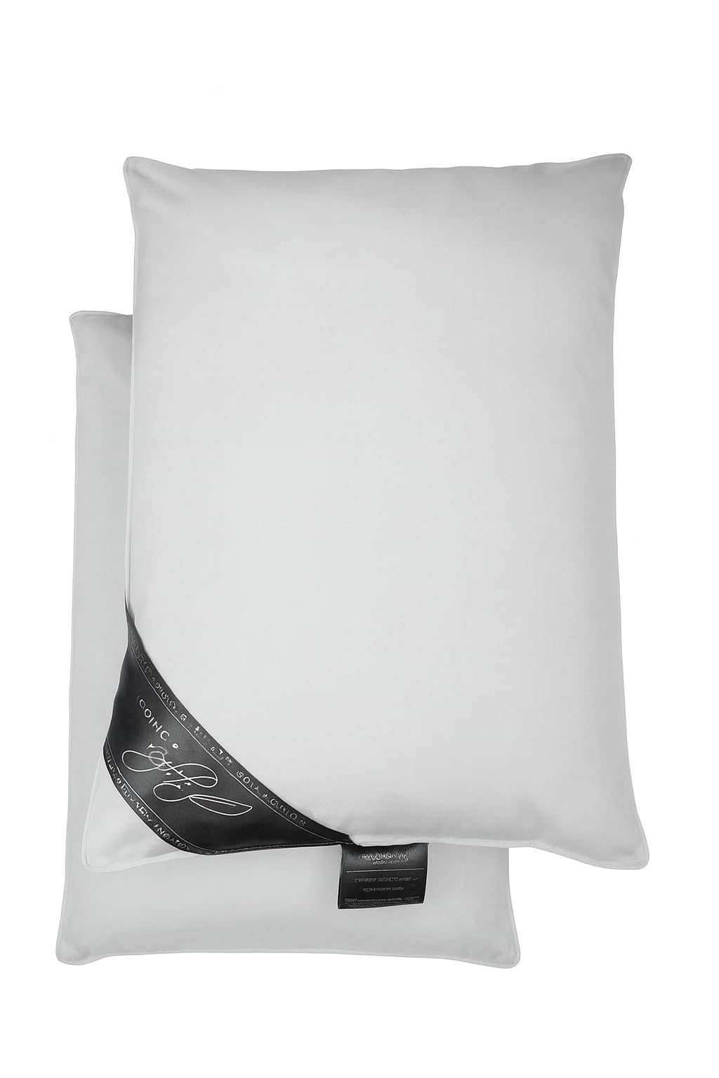 ComfortCare Duck Feather and Down Pillow Pairโ85% Duck Feather, 15% Duck Downl, 100% Cotton Soft-Feel Cover, Double-Stitched Piped Edge, Standard UK Size 48ร74 cm, Medium Support for Everyday Comfort