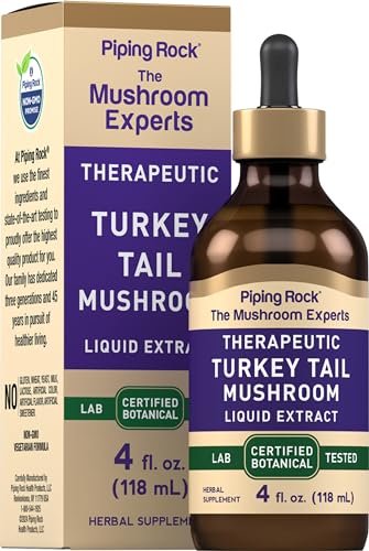 Piping Rock Turkey Tail Mushroom Tincture | 4 Fl Oz | Liquid Drops Extract