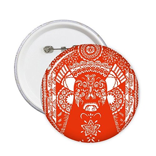 Broches rondes Opéra de Pékin art traditionnel chinois, badge bouton décoratif de taille S
