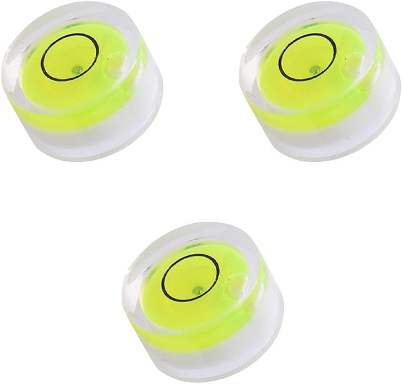 Taskar Pack of 3 Mini Round Bullseye Spirit Level Bubble 12mm Vial