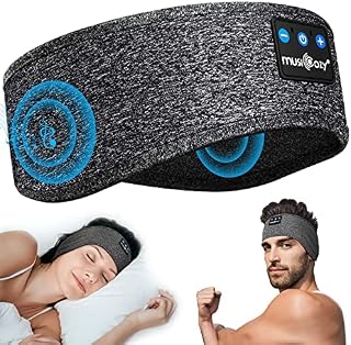 MUSICOZY Sleep Headphones Wireless Bluetooth 5.2 Sports Headband Headphones with HD Stereo Speakers Unique Gifts Cool Gadgets Perfect for Sleeping Workout Jogging Yoga Insomnia Air Travel Gifts