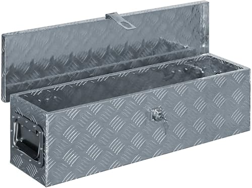 Miniatura 4 de homiuse Caja de herramientas de metal de 10.4 galones para camión, cama, caja de almacenamiento, caja de herramientas para camión, caja de