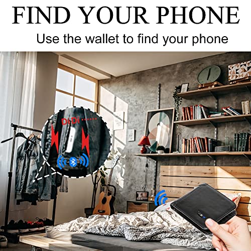 Anti-Lost Wallet For Men, Mens Wallet With Gps Position Locator & Bluetooth Tracker Finder Credit Card Gift Box #TOP2