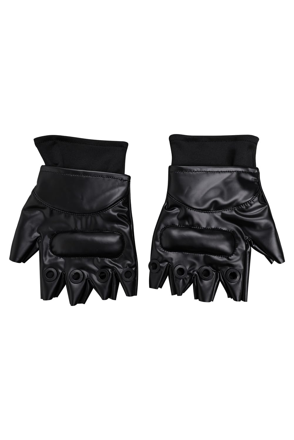 Taeyue Cosplay Gloves Men's Half Finger Gloves Props Halloween Carnival Party Outfits Adults, black, One Size