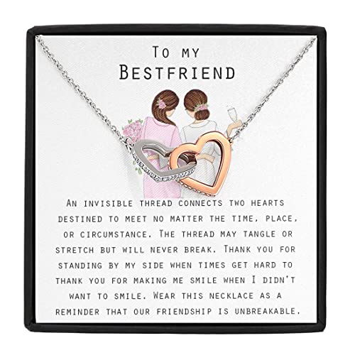 MASTERJEW Bestie Interlocking Necklace, Friendship Birthday Gift, Jewelry Gift for ...