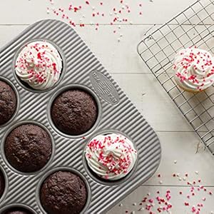 USA Pan Bakeware Muffin Pan, 12-Well, Aluminized Steel USA Pan Bakeware Muffin Pan 12 Well Aluminized Steel