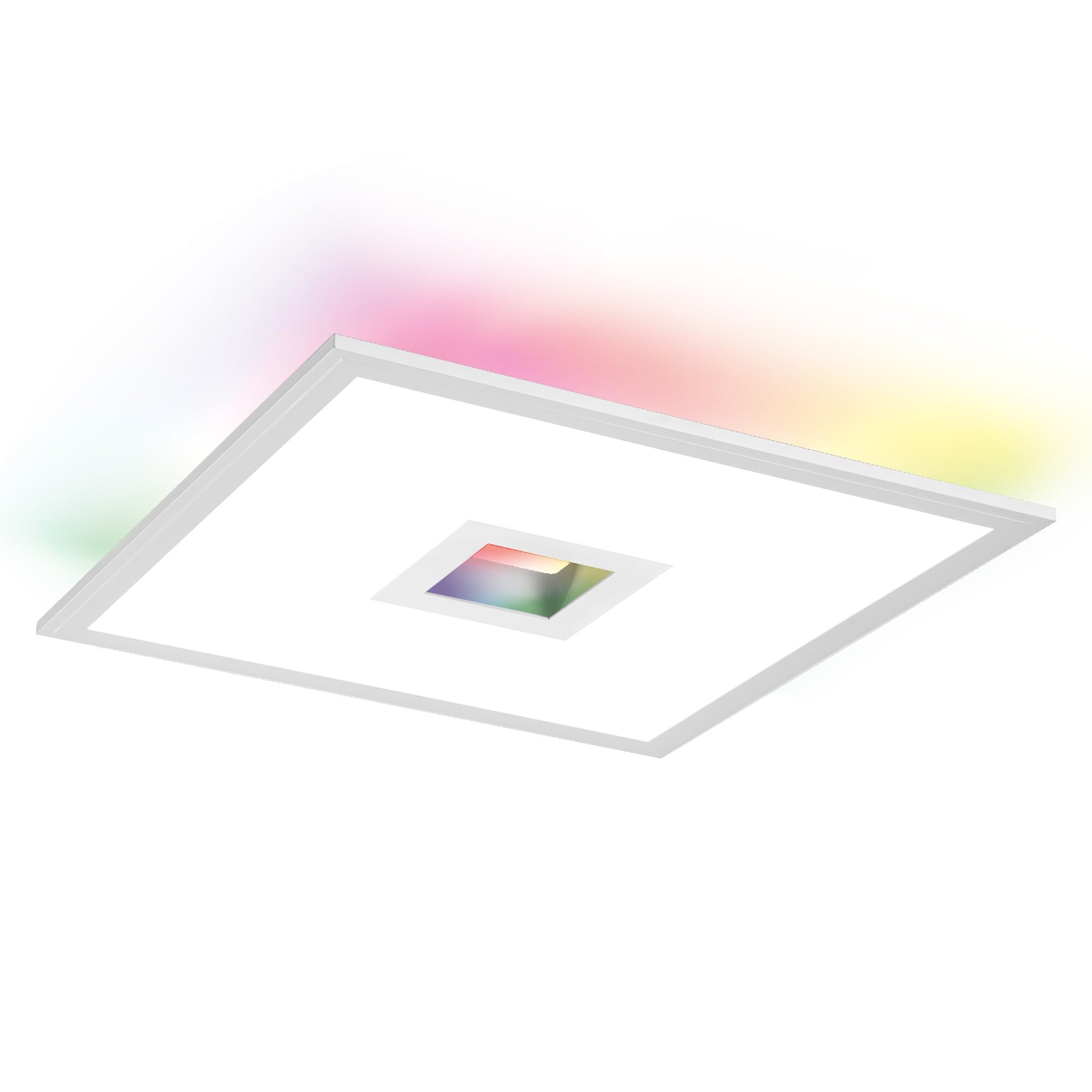 LEDVANCE SMART+ PLANON Hole pannello LED WiFi con foro, bianco, 24W, 2500lm, luce bianca regolabile 2700-6500K + retroilluminazione RGB, DIM, controllo da app, compatibile con Amazon, Google, ecc.