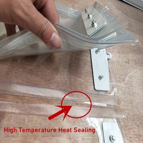Kit de cortina de puerta de PVC contra polvo e insectos en tiendas 4