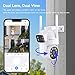 Yeewise Dual Lens WiFi Security Camera with AI Tracking, WiFi 6 Outdoor PTZ Camera, 360° View Home Security, 5/2.4Ghz Dual Band, Easy Bluetooth Setup, Plug-in Power