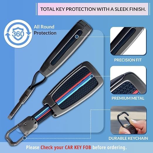 Image of NEODRIFT 'KeyShield' Car Key Cover for Hyundai Creta (Shape 4, 04 Buttons) (Durable, Stylish and 360 Protection)
