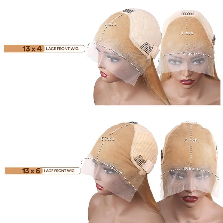Hair Wigs 13x6 Hd Lace Frontal Wig 40 Inch Bone Straight Honey Blond Colored Human Hair Wig 30 Inch 13x4 Lace Front Wigs Choice For Women(200%,13X6 LACE WIG_34INCHES)