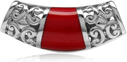 Miniatura 10 de Silvershake Colgante de plata de ley 925 chapada en oro blanco con incrustaciones de filigrana