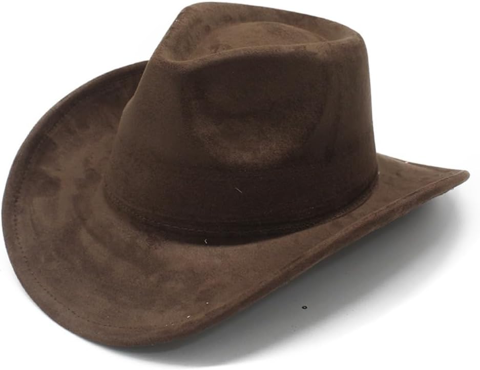 Purple Western Cowboy Hat, Suede Material, Wide Brim, Unisex, Classic Style
