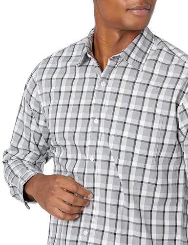 Image of Amazon Essentials Men's Regular-Fit Long-Sleeve Casual Poplin Shirt, Button Front, Business Casual, Collared