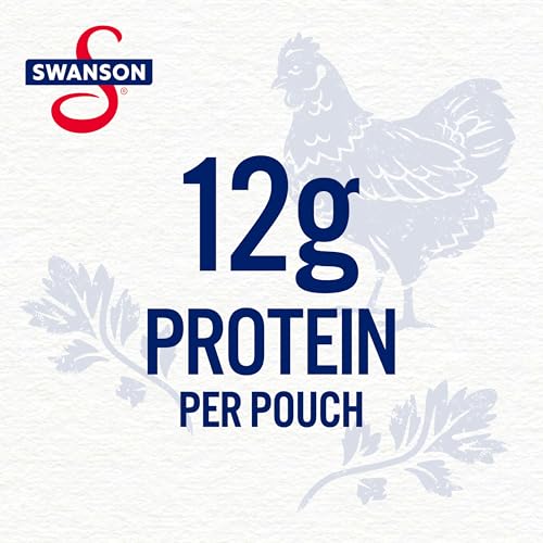 Image of Swanson Hickory Smoked BBQ White Chunk Fully Cooked Chicken, 2.6 oz Pouch (Pack f 12)