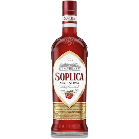 SOPLICA - Polish Raspberry Vodka - Natural Ingredients - For Shots & Cocktails - 28% Alcohol - 500 ml Cover