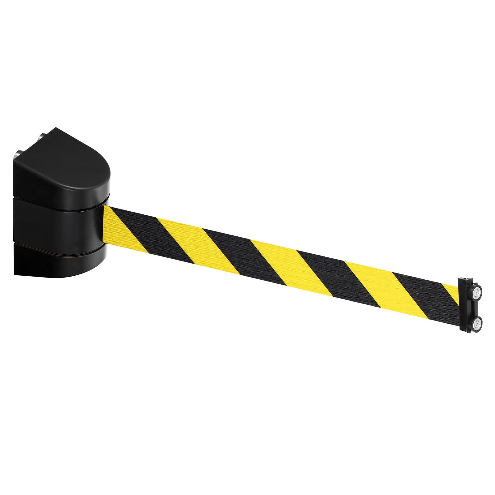 PATIKIL Barrière muramagnétique rétractab16,4 pieds, Barrière contrôfoufixe, Cornoire jaune avec boîtier ABS noir pour division fid'attente dans épiceries, magasins détail, stades