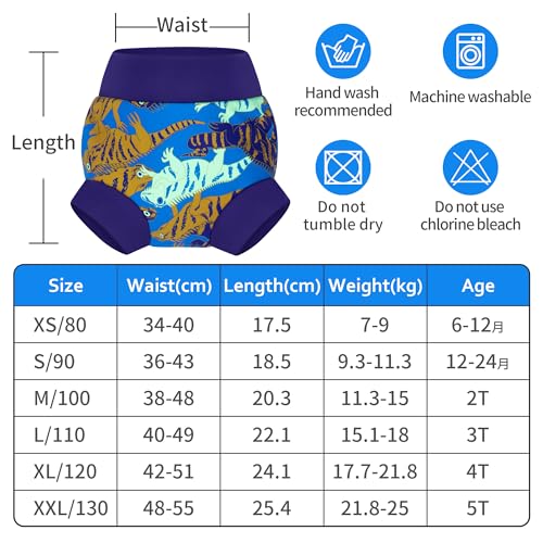 Image of BIG ELEPHANT Baby Swim Diapers 3-Pack, Reusable Swimming Diapers