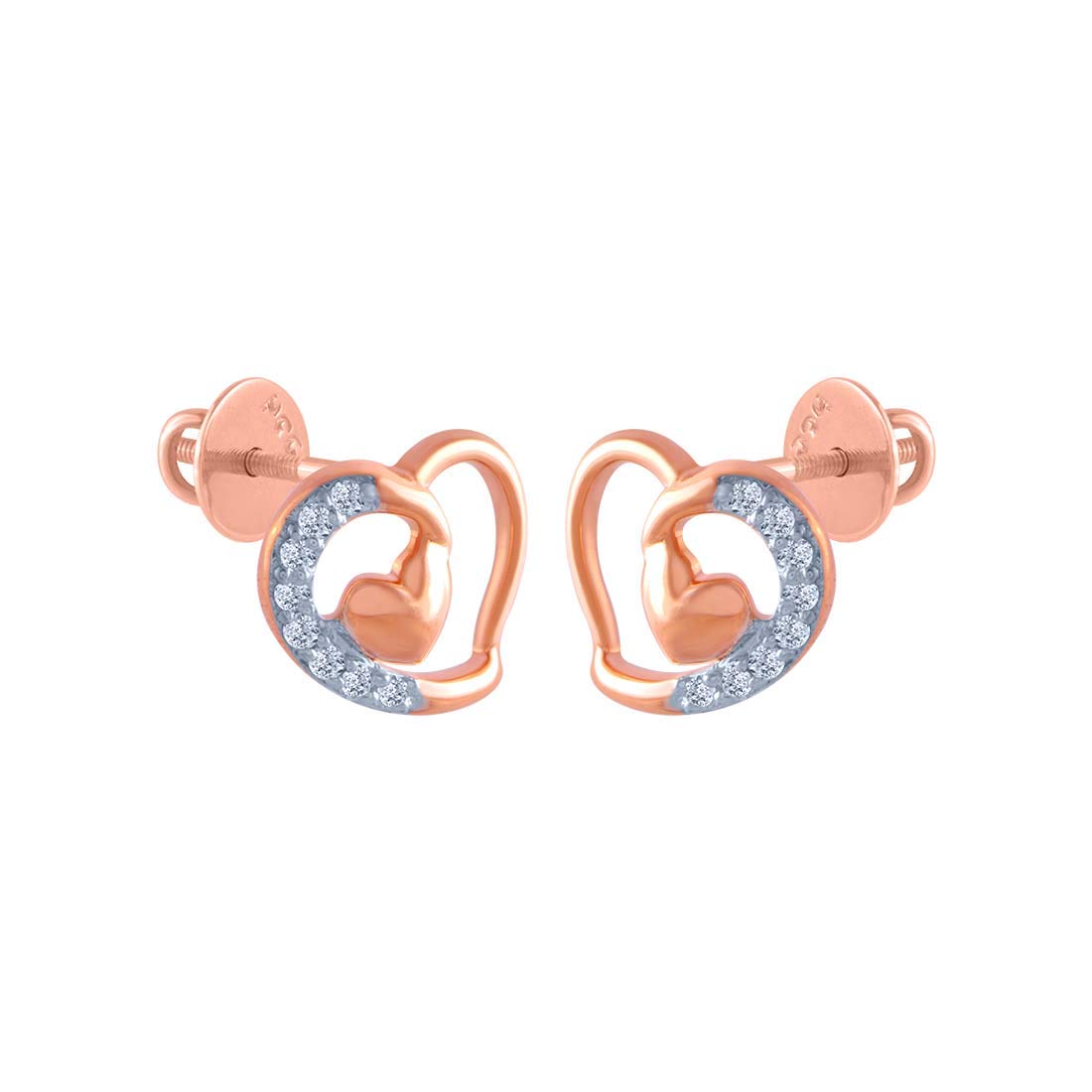 Gold and Diamond Stud Earrings for Women-image-17