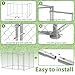 FIVMEN Outdoor Hundezwinger 400x200x150 cm Groß Hundekäfig Hundehütte Hundehaus Verzinkter Stahl mit Abschließbarer Tür Hundezaun Hundeauslauf Draußen